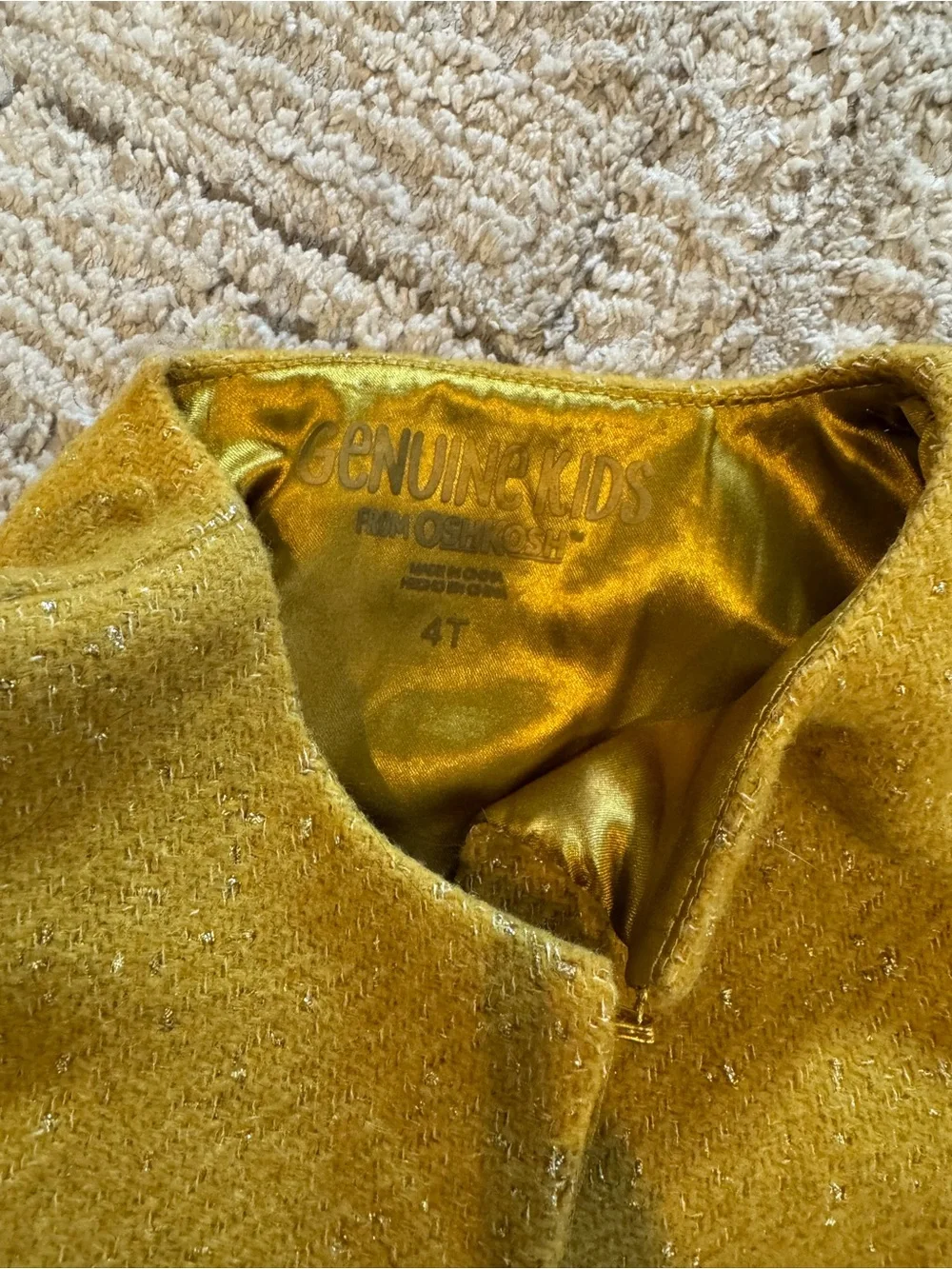 OshKosh B'gosh Metallic Gold Sparkle Cape